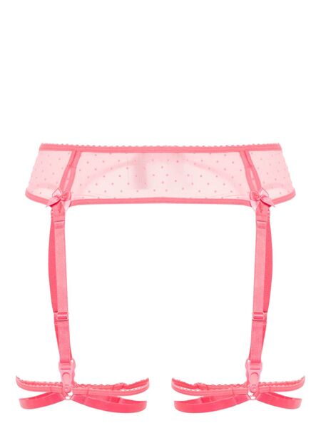  Marlies Dekkers Point D'esprit Mesh Garter Belt - Pink 