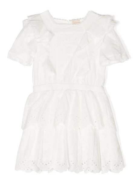  Marlo Freya Ruffled Cotton Dress - White 