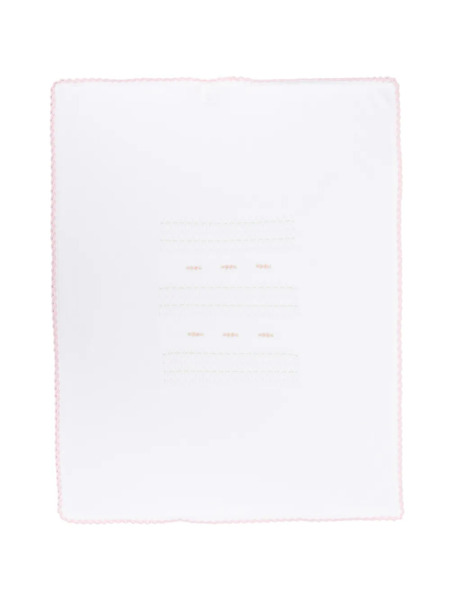  Marlu' Couture Ribbon Embroidered Blanket - White 