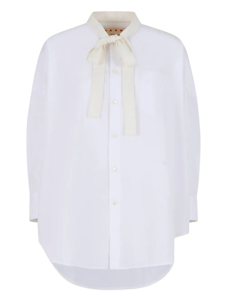  Marni Bow-detail Shirt - White 