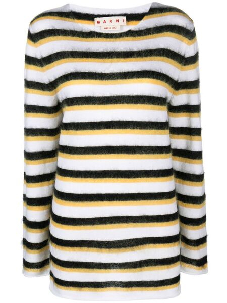  Marni Brushed Striped Jumper - White 