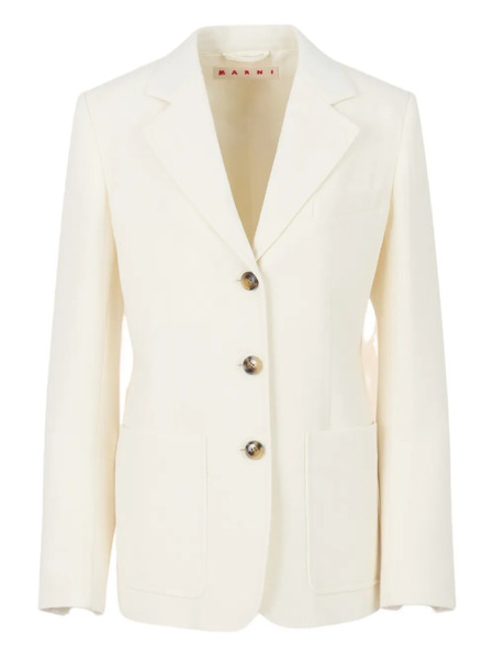  Marni Button Single-breasted Blazer - White 