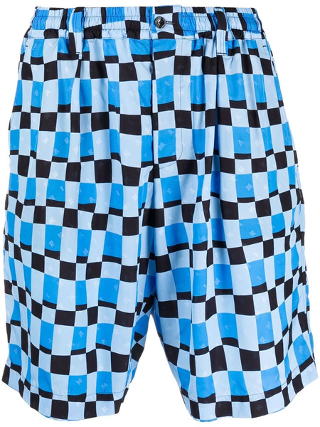  Marni Checked Knee-length Shorts - Blue 