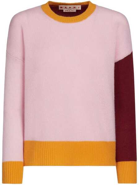  Marni Colour-block Cashmere Jumper - Pink 
