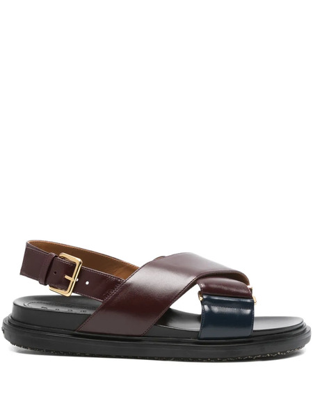  Marni Crisscross Strap Sandals - Red 