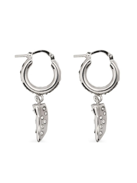  Marni Crystal-embellished Hoop Earrings - Silver 