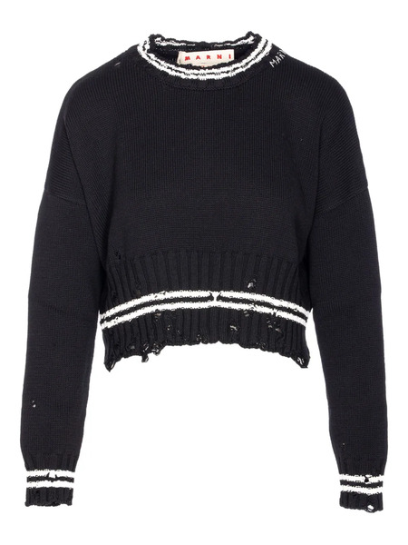 Marni Distressed-effect Jumper - Black 