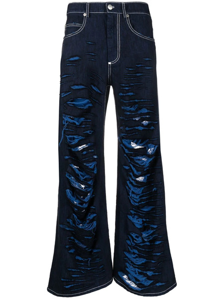  Marni Distressed Straight-leg Jeans - Blue 