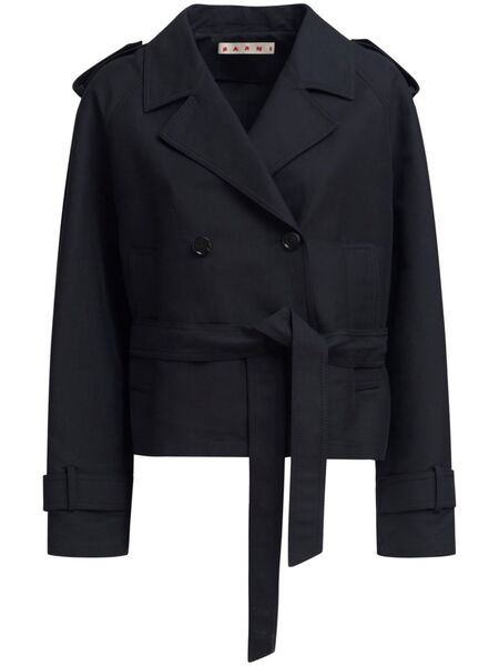  Marni Double-breasted Trench Jacket - Black 