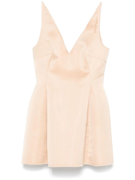  Marni Duchess Satin Mini Dress - Neutrals 