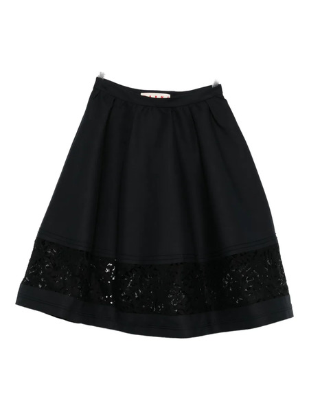  Marni Embellished Cotton Skirt - Black 