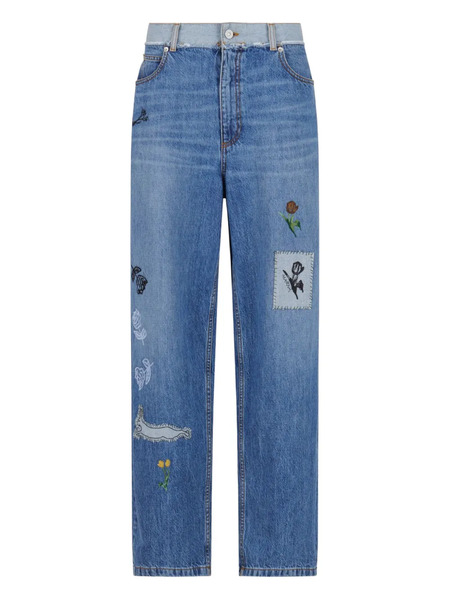  Marni Embroidered Jeans - Blue 