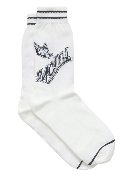  Marni Embroidered-logo Socks - White 