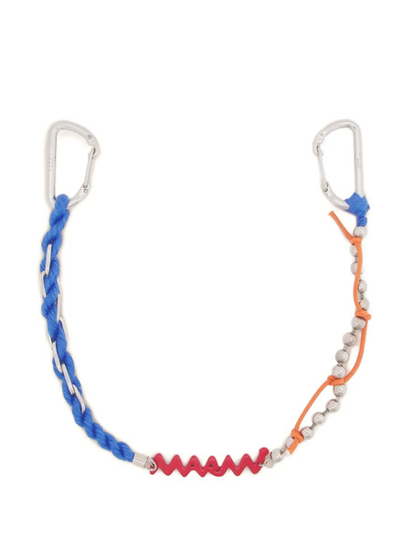  Marni Enamelled Symbol Twisted Cord Keyring - Blue 
