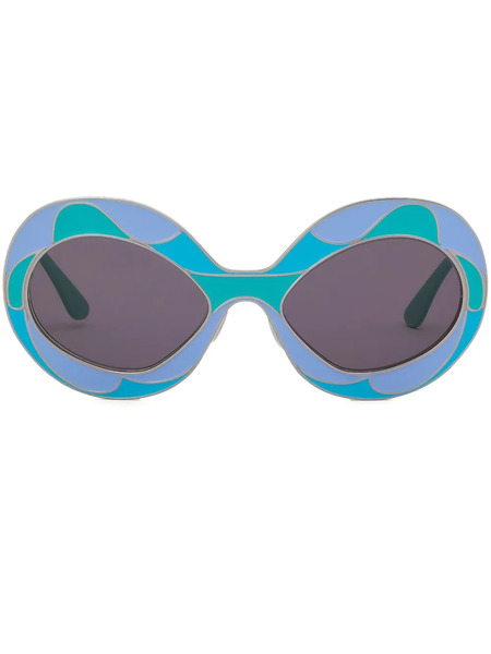  Marni Eyewear Fontana Land Of Revelations Oversize-frame Sunglasses - Blue 