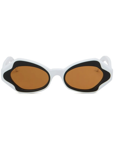  Marni Eyewear Geometric-frame Tinted Sunglasses - White 