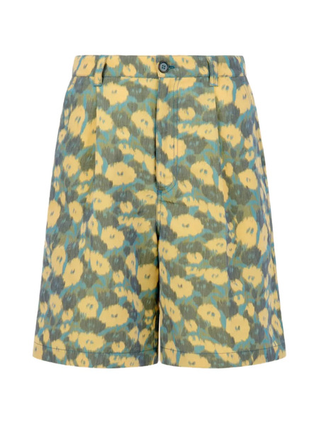  Marni Floral Pleated Shorts - Yellow 
