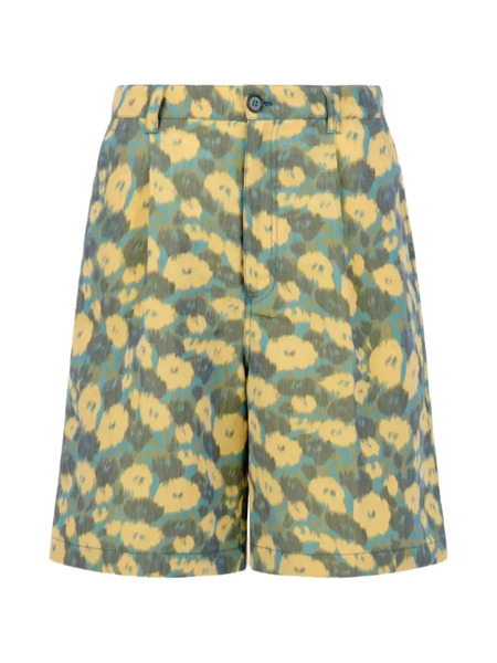  Marni Floral Pleated Shorts - Yellow 