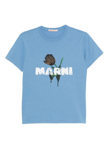  Marni Flower-print T-shirt - Blue 