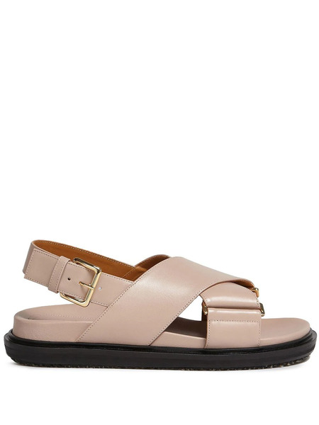  Marni Fussbet Leather Sandals - Neutrals 