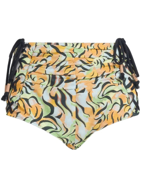  Marni Graphic-print Poplin Mini Shorts - Orange 