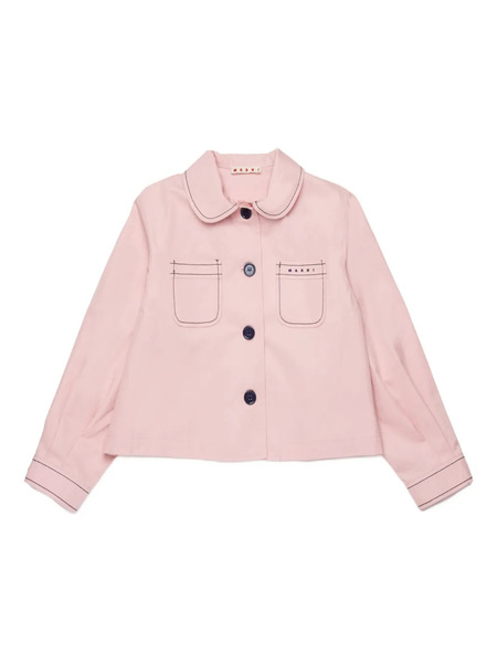  Marni Kids Chest-pockets Bomber Jacket - Pink 