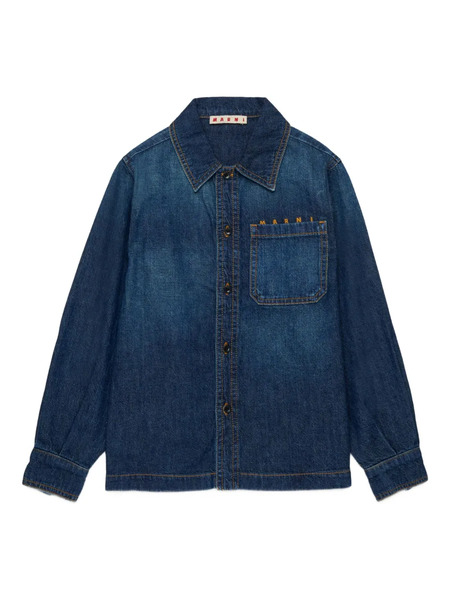  Marni Kids Cotton Shirt - Blue 