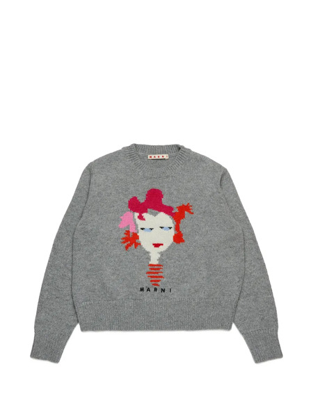  Marni Kids Crew-neck Sweater - Grey 