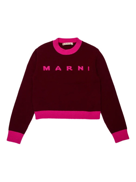  Marni Kids Crew-neck Sweater - Red 
