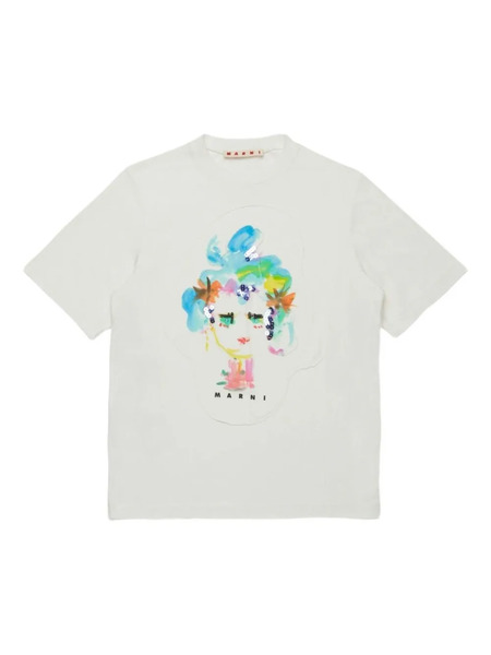  Marni Kids Crew Neck T-shirt - White 