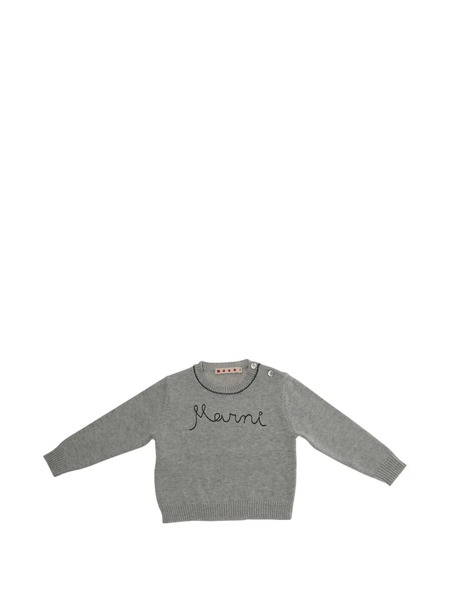  Marni Kids Embroidered Crewneck Top - Grey 