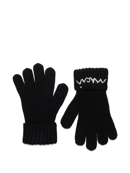  Marni Kids Embroidered-cuff Gloves - Black 