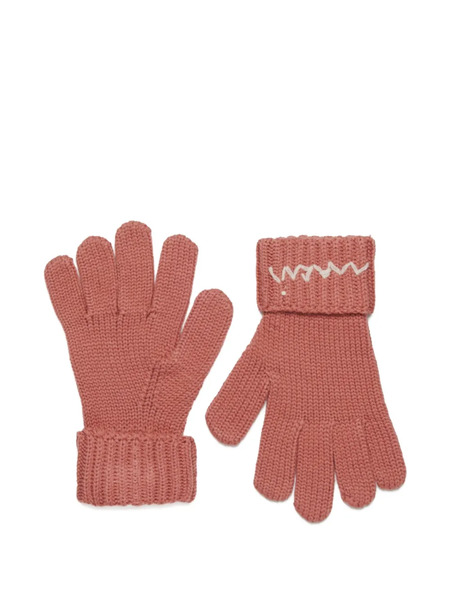  Marni Kids Embroidered-logo Gloves - Pink 
