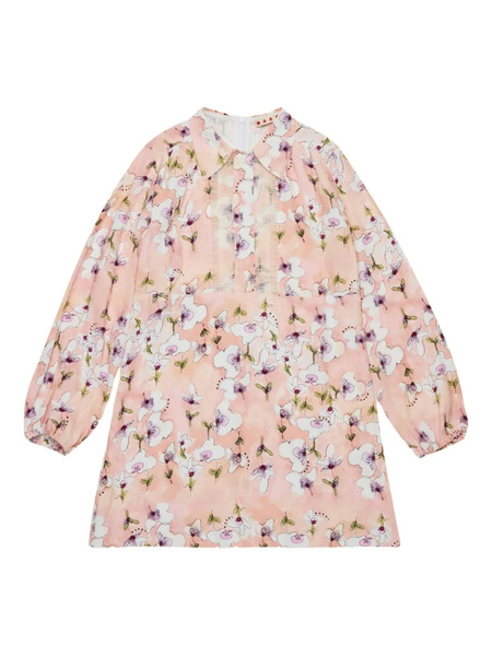  Marni Kids Floral-print Ruffled Dress - Pink 