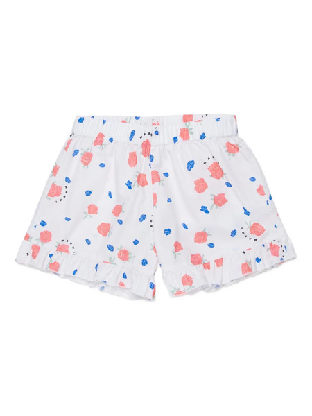  Marni Kids Floral Ruffled Shorts - White 