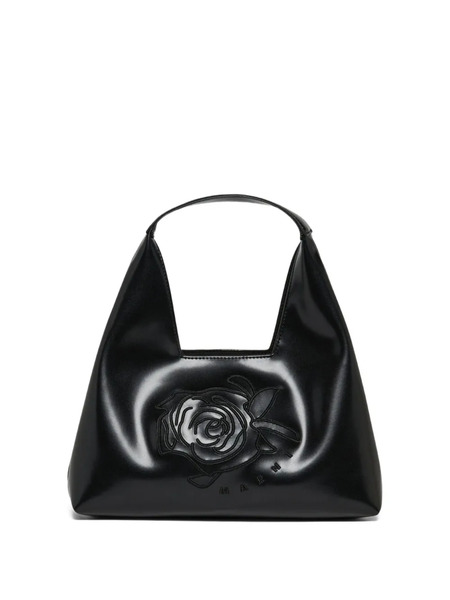  Marni Kids Floral Shoulder Bag - Black 