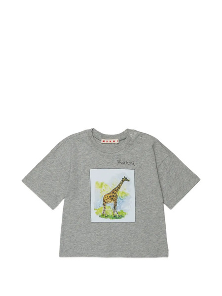  Marni Kids Giraffe Graphic T-shirt - Grey 