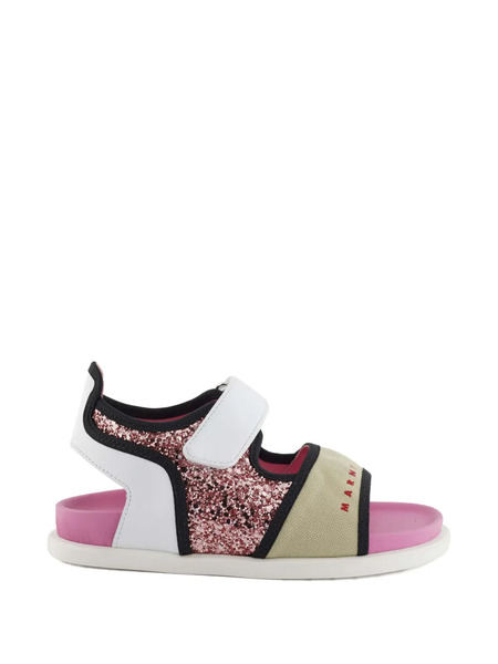  Marni Kids Glitter Strap Sandals - Pink 