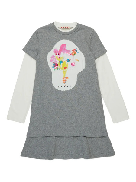 Marni Kids Graphic-print Dress - Grey 