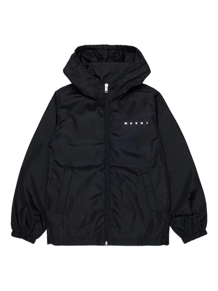  Marni Kids Hooded Zipped Jacket - Black 