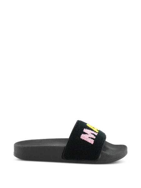 Marni Kids Lettered Slide - Black 