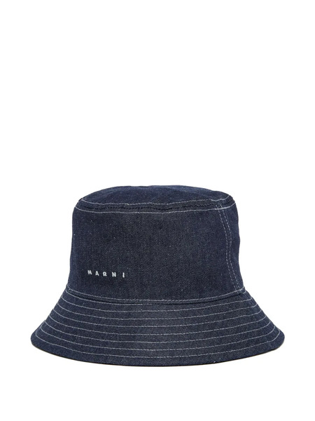 Marni Kids Logo Detail Hat - Blue 