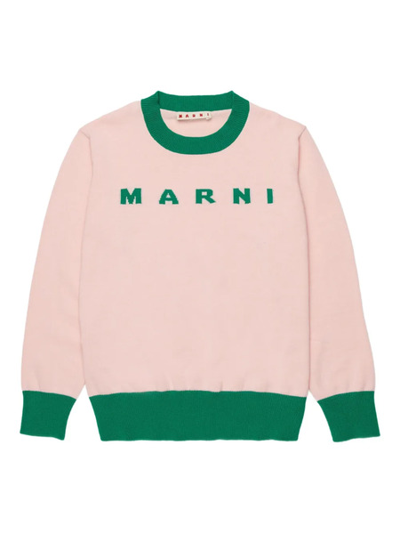  Marni Kids Logo-detail Sweater - Pink 