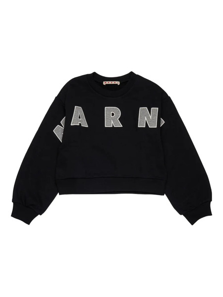 Marni Kids Logo-detail Sweatshirt - Black 