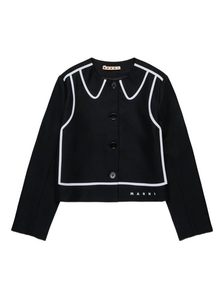  Marni Kids Logo-embroidered Jacket - Black 
