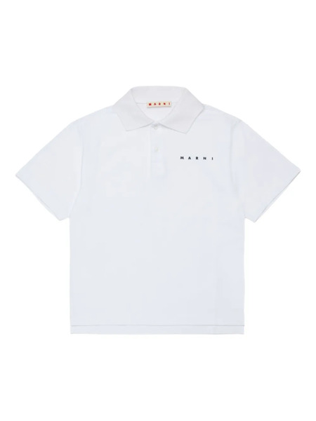  Marni Kids Logo-embroidered Polo Shirt - White 