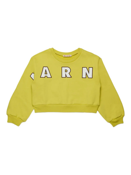 Marni Kids Logo-print Cotton Sweatshirt - Green 