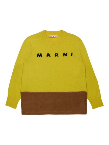  Marni Kids Logo-print Jumper - Yellow 