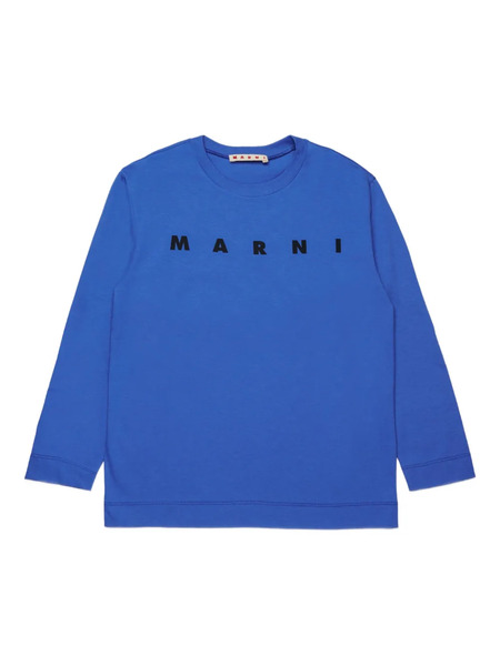  Marni Kids Logo-print T-shirt - Blue 