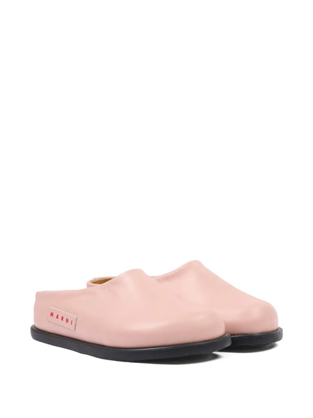  Marni Kids Logo Sabot Sandal - Pink 
